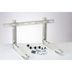 [AS650BTNP] Support pré-monté mural acier 650 mm barre niveau lg 1000 mm avec plots 2X150kg