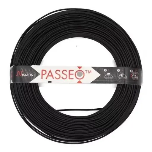 [1225015] Nexans H07 VU PASSEO 1x1.5 Noir couronne de 100m