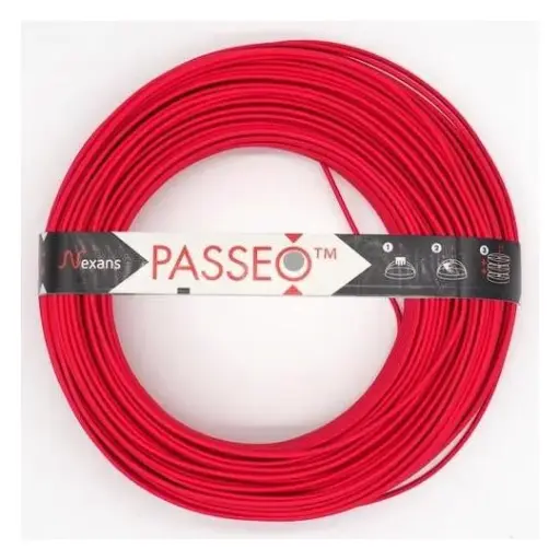 [1225201] Nexans H07 VR PASSEO 1x6 Rouge couronne de 100m