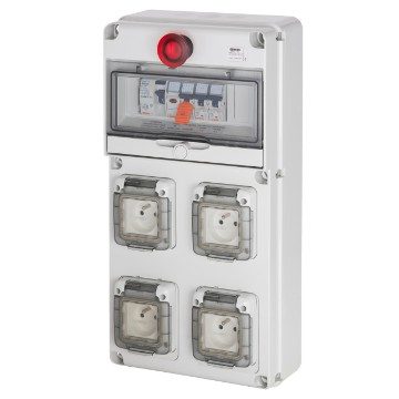 [FR60148N] COFFRET 4x2P+T 16A+AU