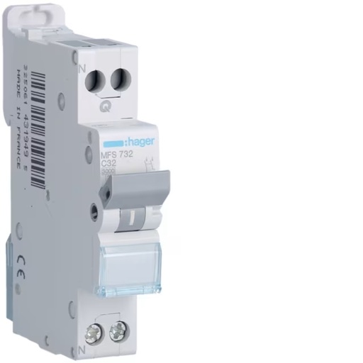 Disjoncteur 1P+N 3kA connexion SanVis 1 Module